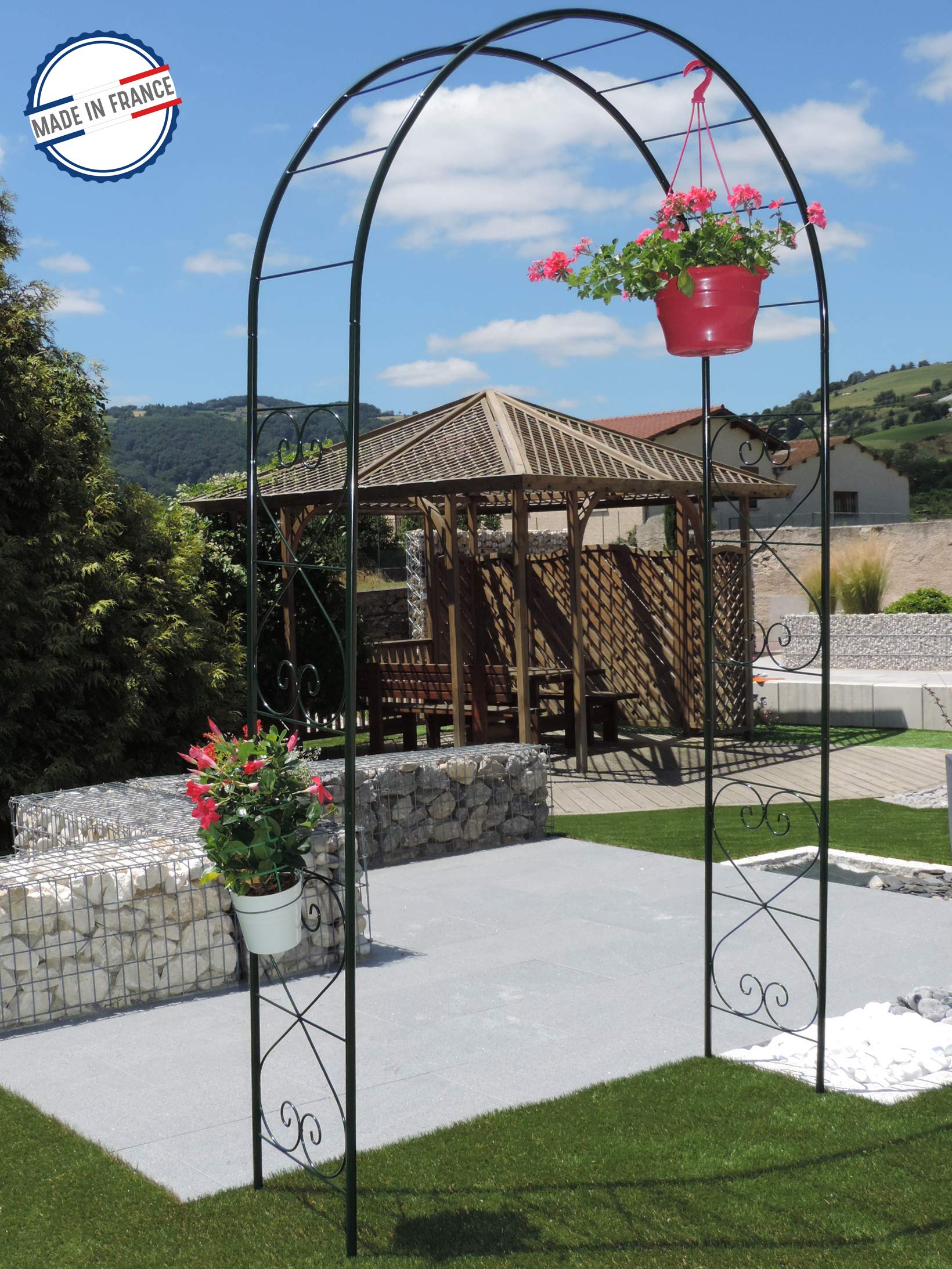 louis-moulin-arche-romantique-tube-rond-20-vert-sapin-130x40x250-cm image 3