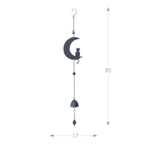 louis-moulin-carillon-m-tal-chat-lune-90-cm-anthracite image 5
