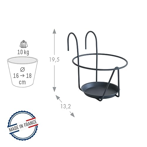 louis-moulin-porte-pots-soucoupe-crochet-16-18-cm-anthracite image 8