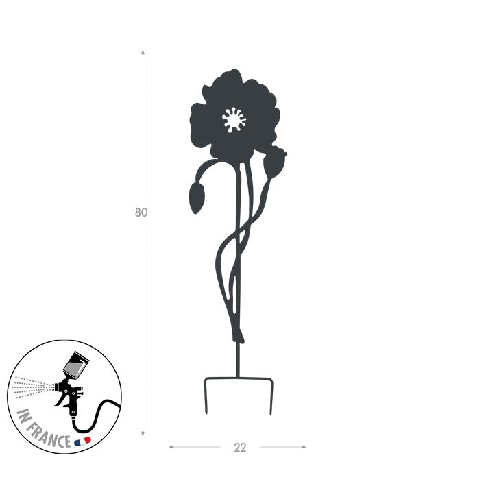louis-moulin-d-co-en-m-tal-planter-coquelicot-22x70-cm-anthracite image 7