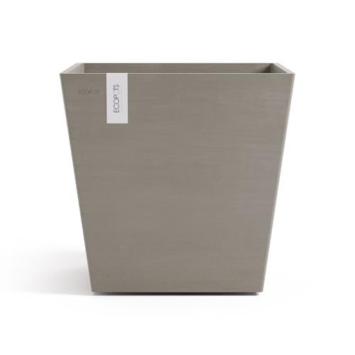 ecopots-rotterdam-45-pot-carr-taupe-avec-r-servoir-d-eau-45-4-x-45-4-x-h-44-cm-6 image 6