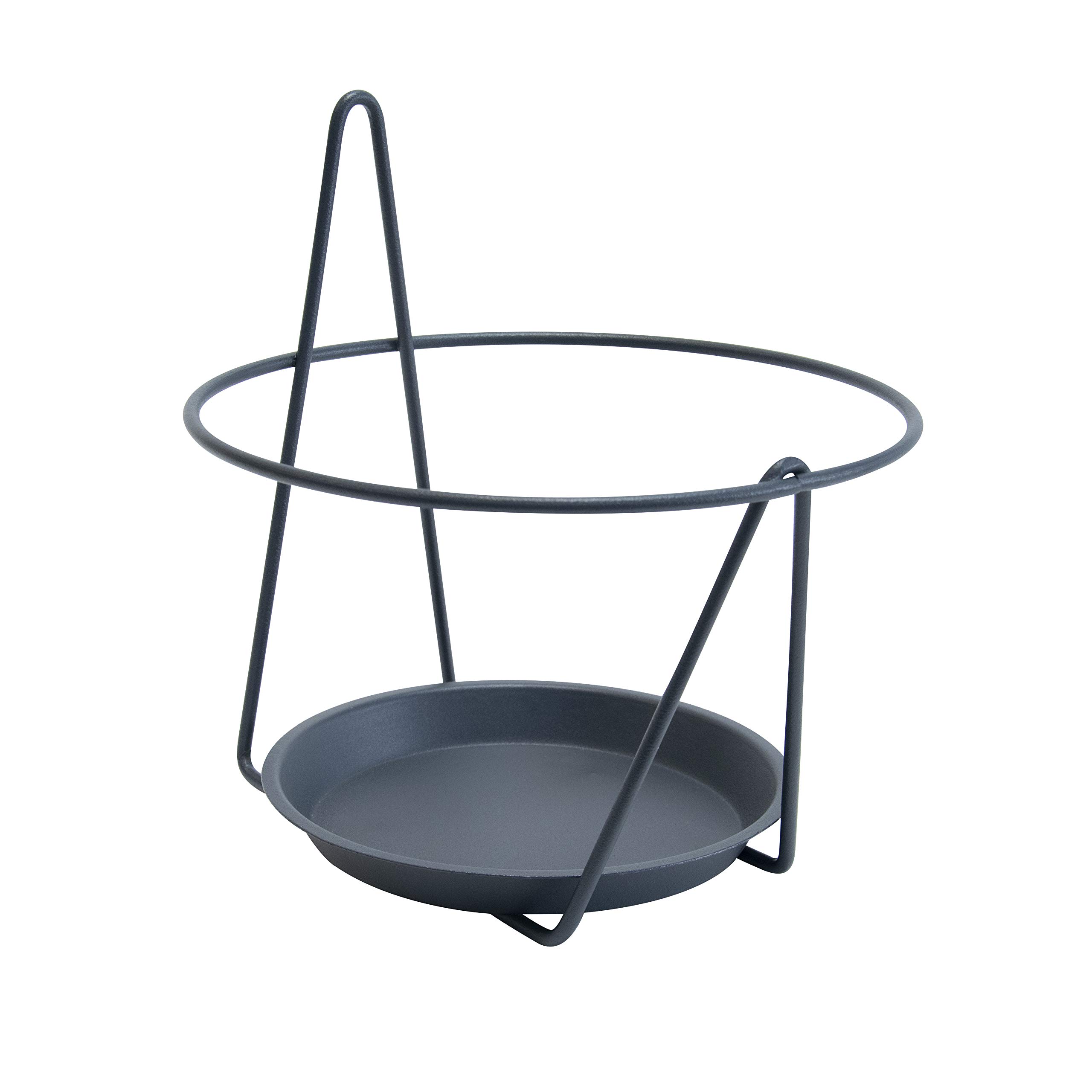 louis-moulin-porte-pots-soucoupe-mural-20-22-cm-anthracite image 1