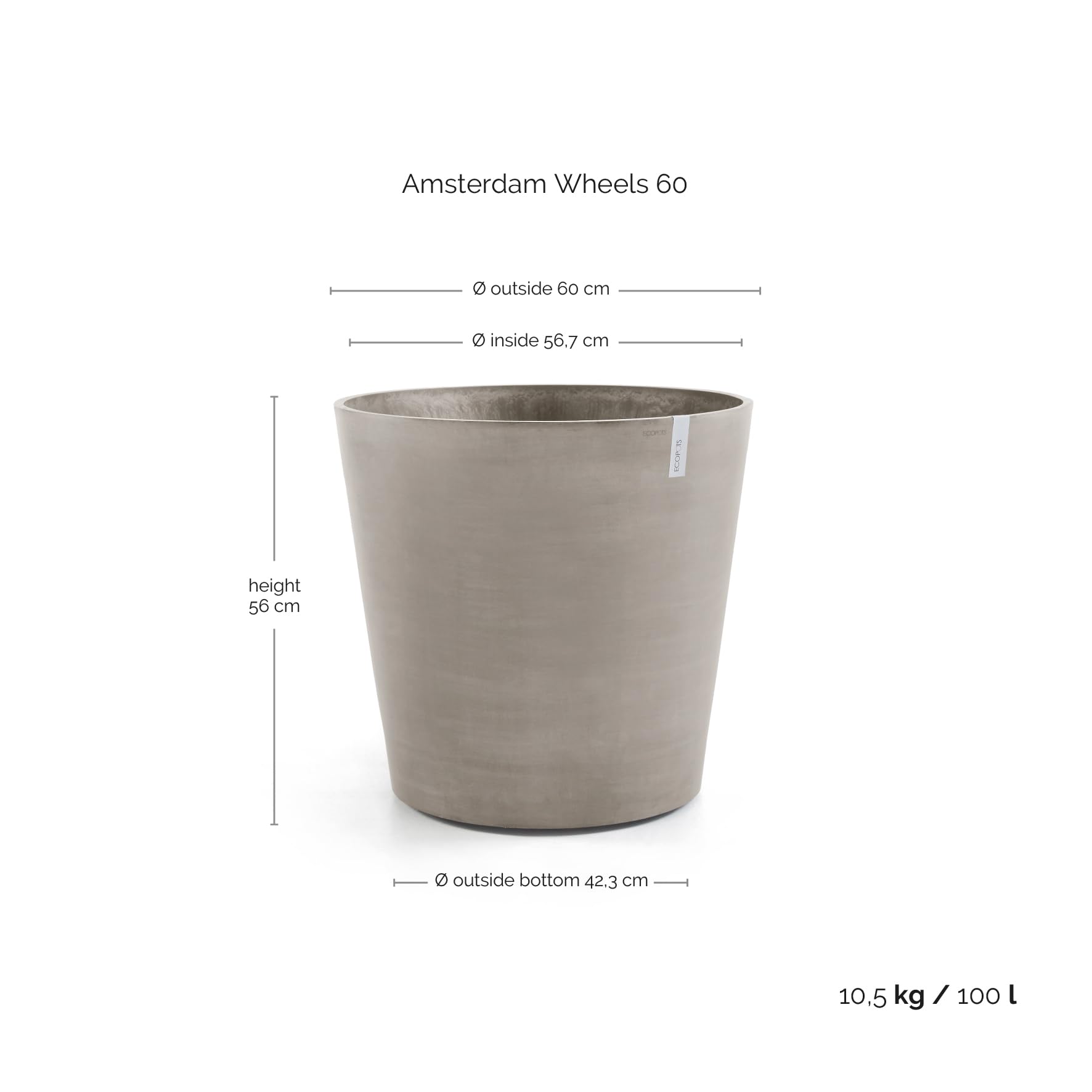 ecopots-amsterdam-60-pot-roulettes-gris-brun-60-x-h-56-cm-recycl image 2