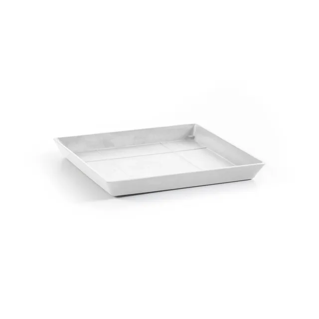 ecopots-square-30-soucoupe-carr-e-blanc-pur image 1