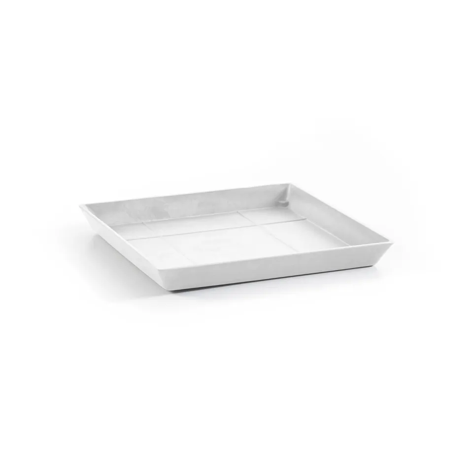 ecopots-square-30-soucoupe-carr-e-blanc-pur image 1