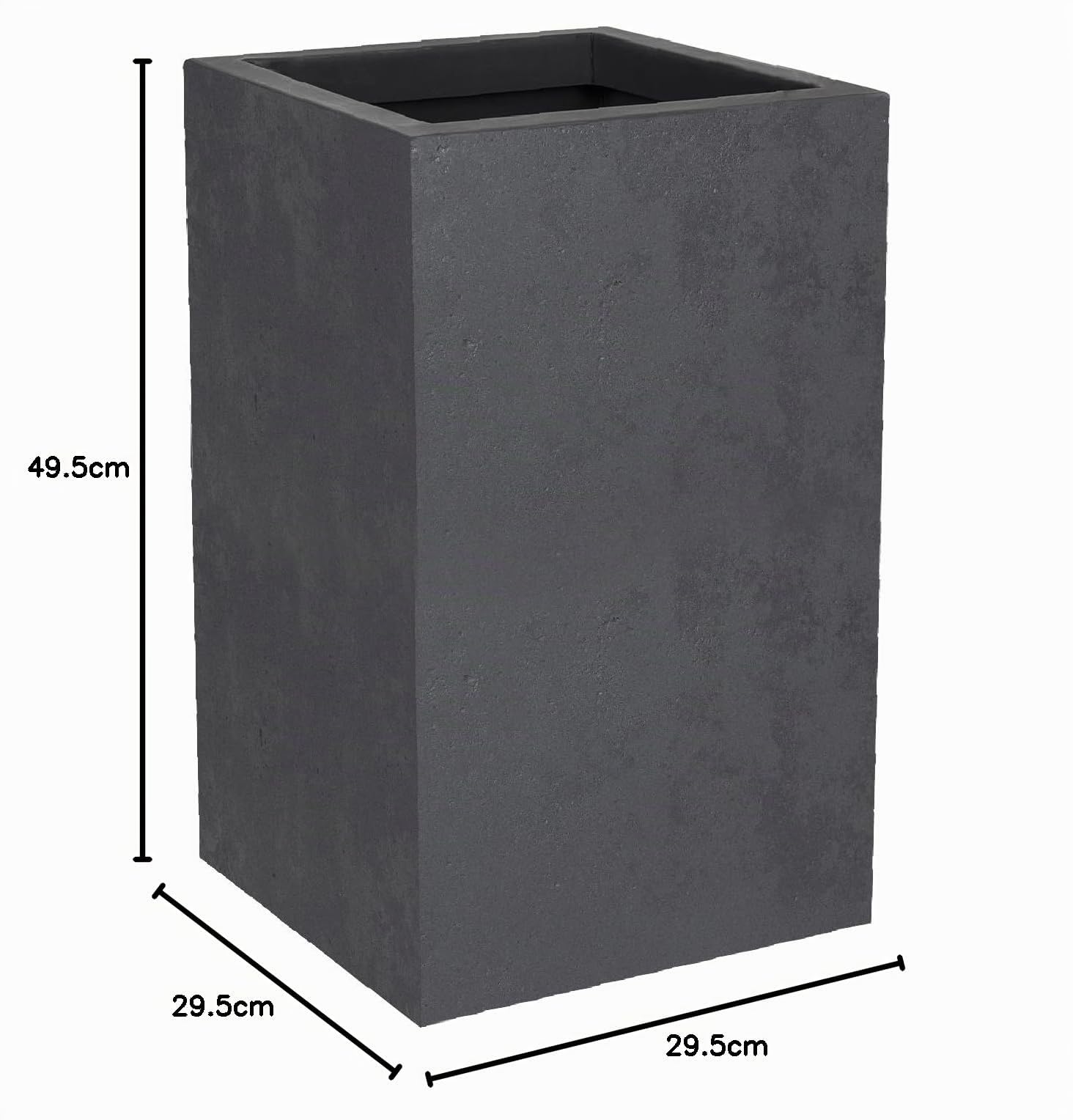 eda-basalt-up-pot-carr-haut-36-l-imitation-b-ton-29-5-x-29-5-x-h-49-5-cm-gris-an image 5