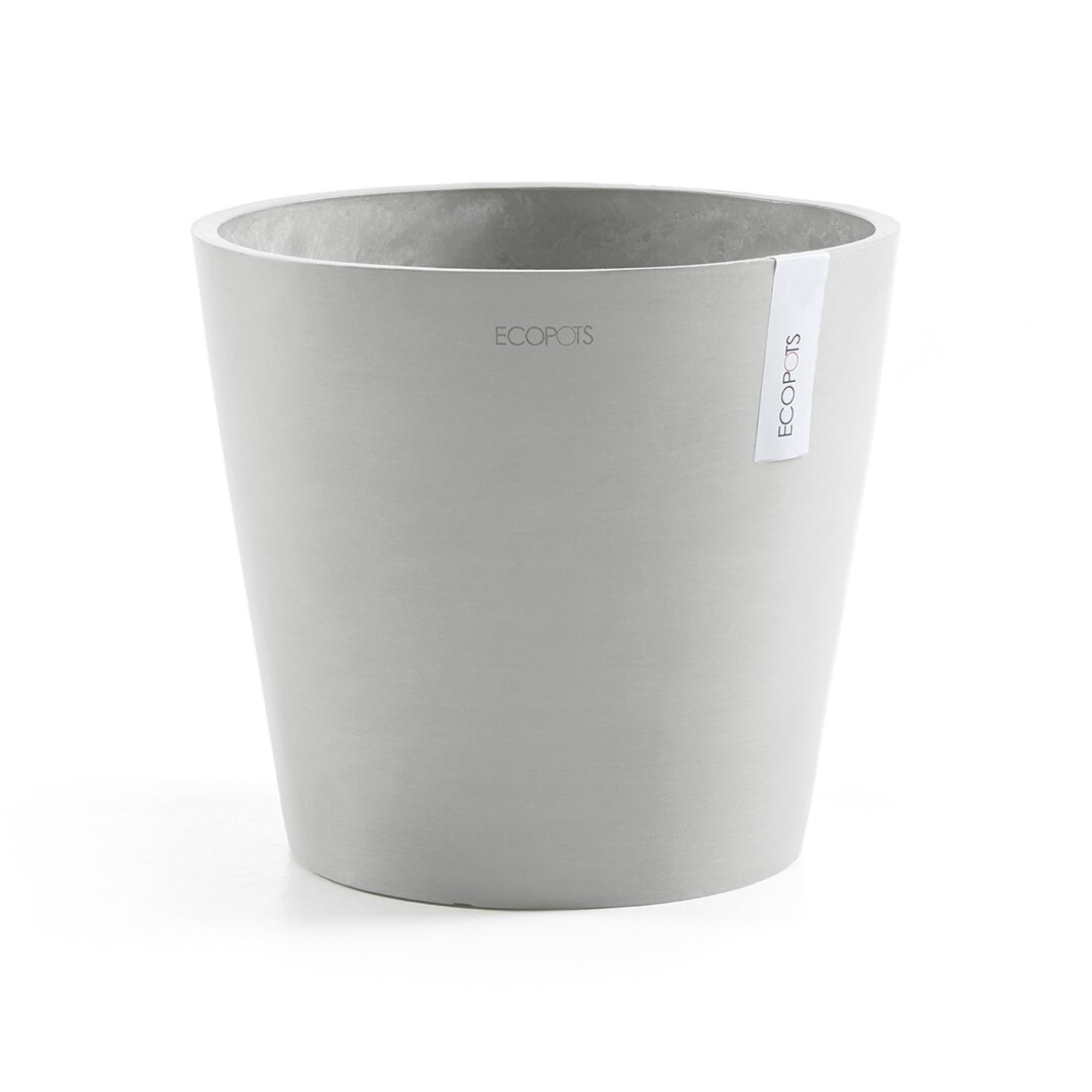 ecopots-amsterdam-pot-rond-30-x-h-26-cm-blanc-gris image 1