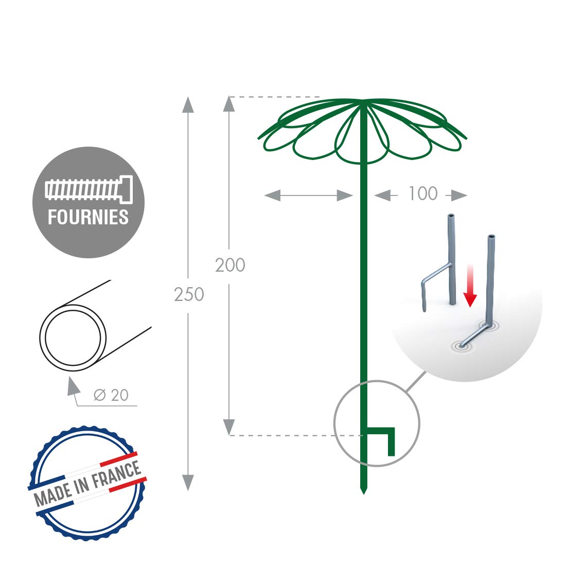 louis-moulin-tuteur-parapluie-9-p-tales-pour-rosier-fer-vieilli-100-x-250-cm image 2