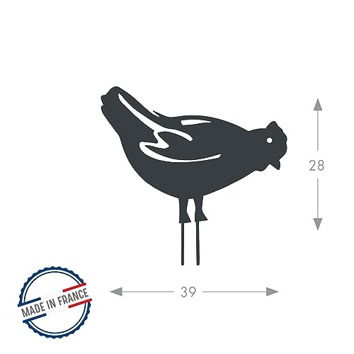 louis-moulin-figurine-piquer-poule-28x39-cm-anthracite image 5