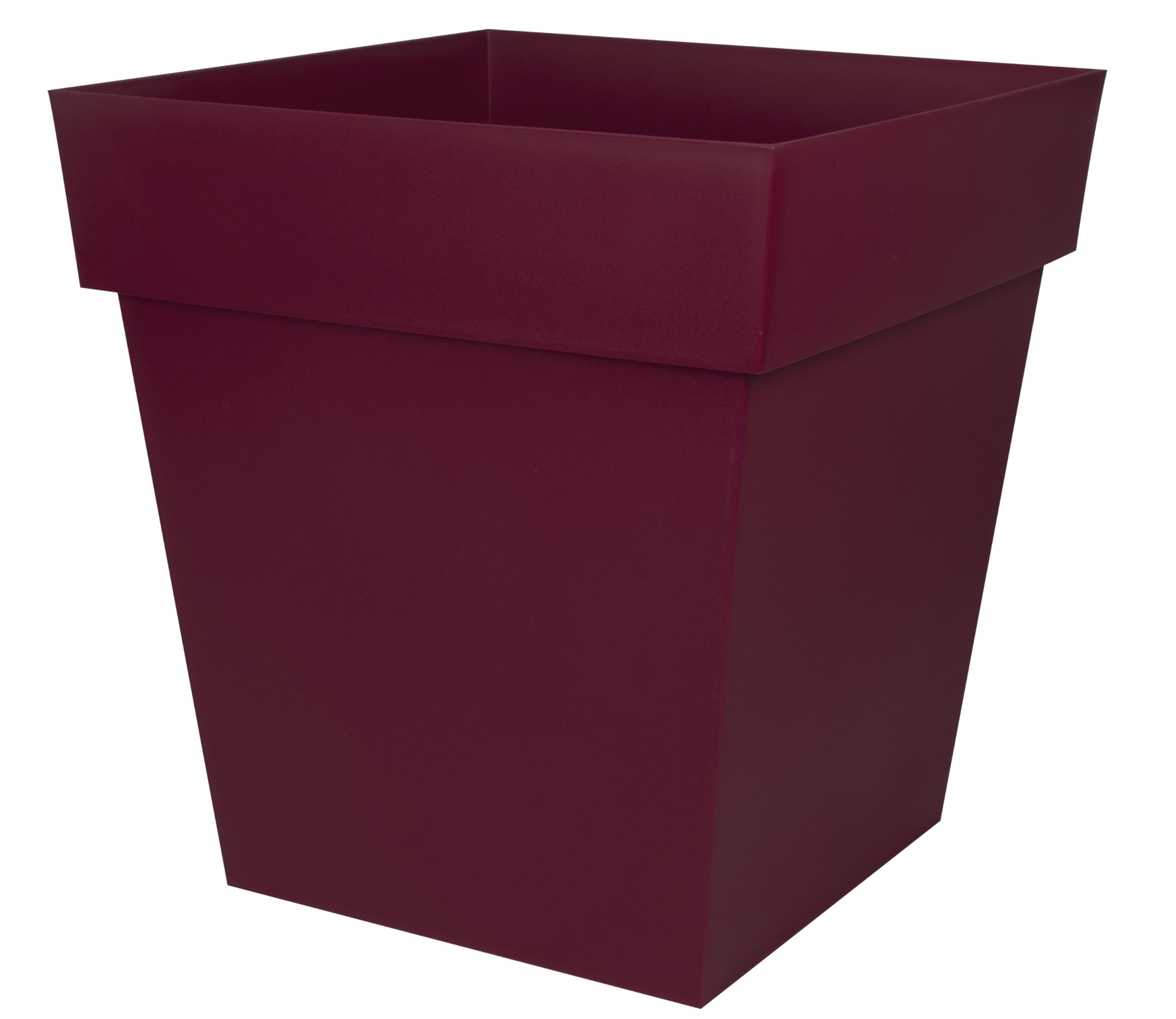 eda-toscane-pot-de-fleur-carr-50-cm-87-l-rouge-bourgogne image 1