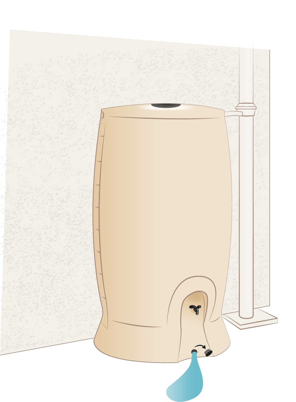 eda-r-cup-rateur-d-eau-r-cup-o-1000-l-beige-kit-collecteur-107-x-80-x-181-cm image 6