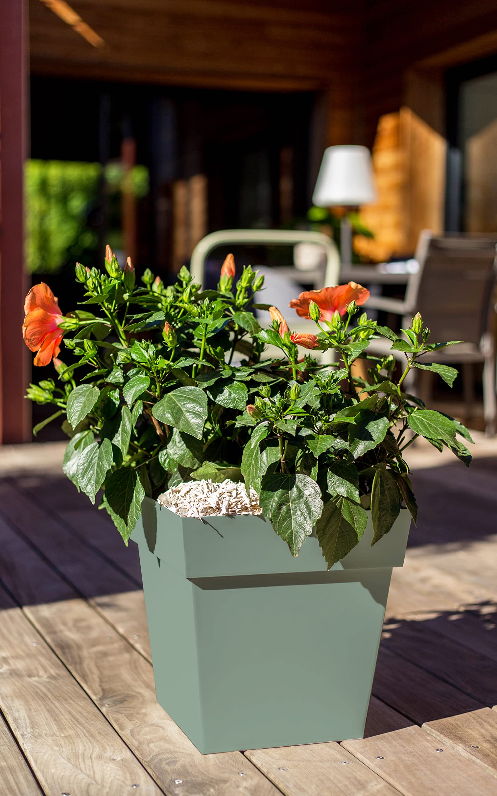 eda-pot-de-fleur-carr-toscane-32-cm-22-l-vert-laurier image 2