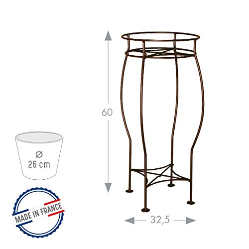louis-moulin-sellette-ronde-ht-60-pour-pot-26-cm-fer-vieilli image 5
