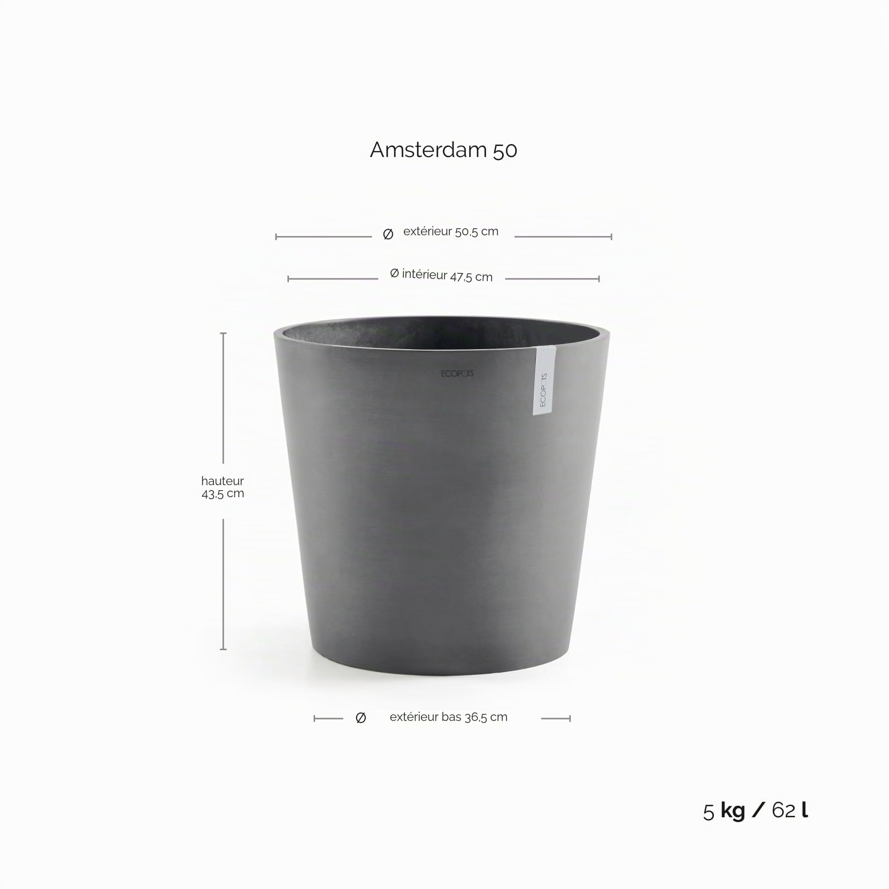 ecopots-amsterdam-rond-50-cm-grand-pot-en-plastique-recycl image 3