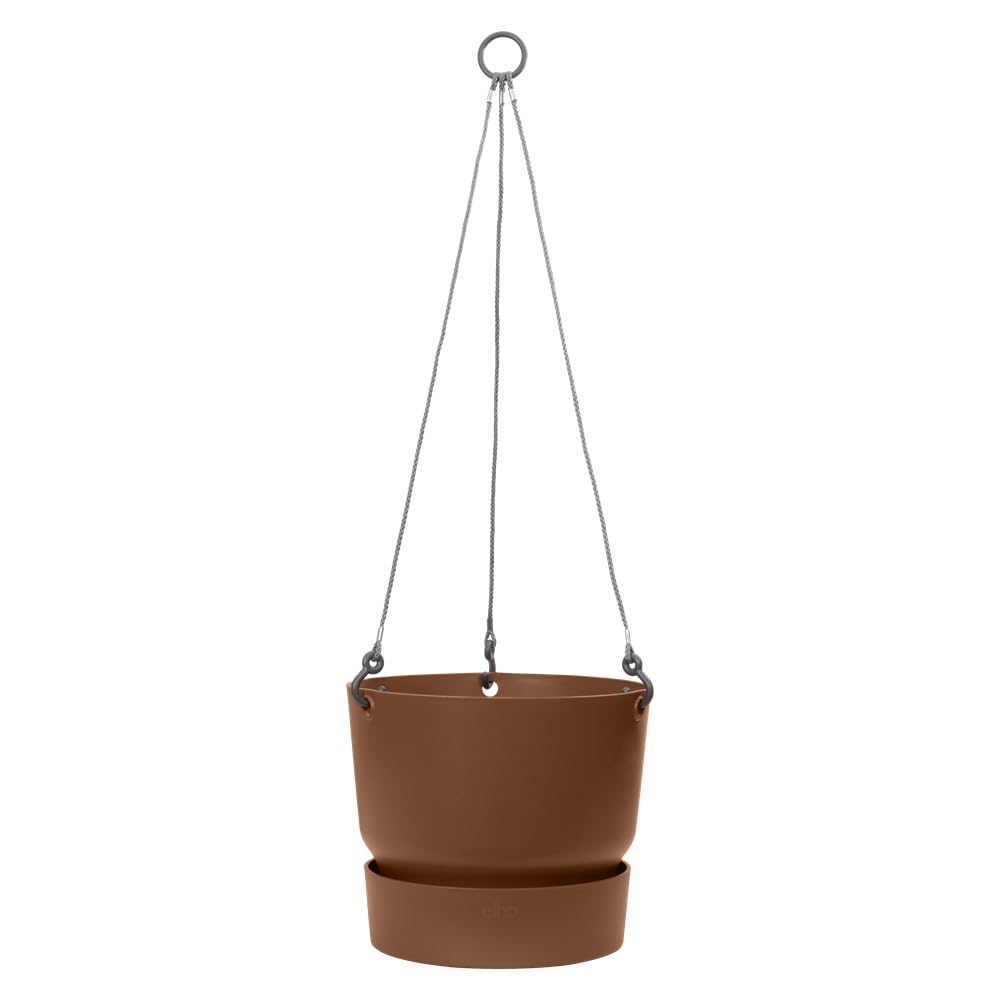 elho-greenville-suspension-24-cm-marron-glac-avec-soucoupe-int-gr-e image 2