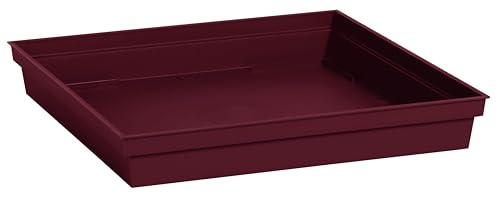 eda-soucoupe-carr-e-toscane-26-7-cm-rouge-bourgogne-pour-pot-32-cm image 2