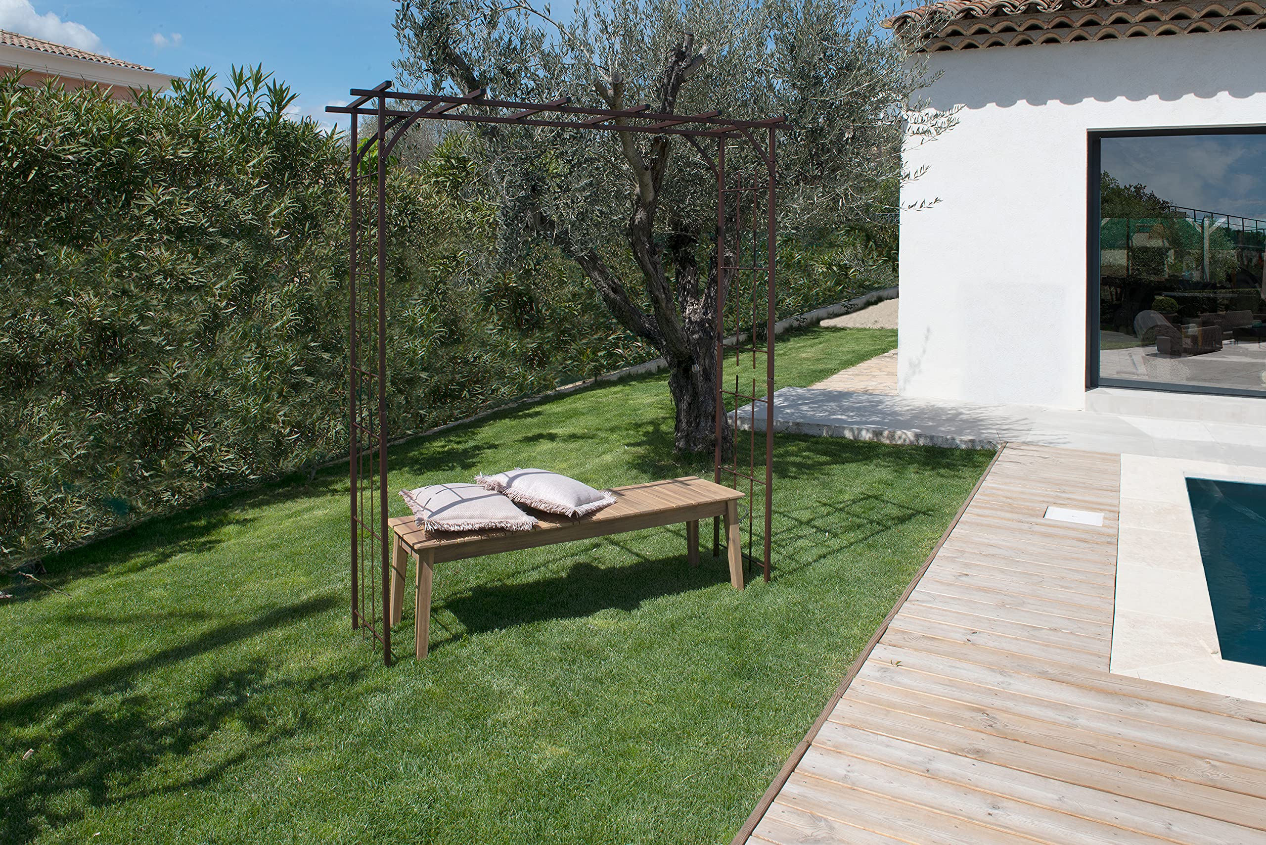 louis-moulin-grande-pergola-tube-carr-plante-grimpante-fer-vieilli-187-x-40-x-19 image 5