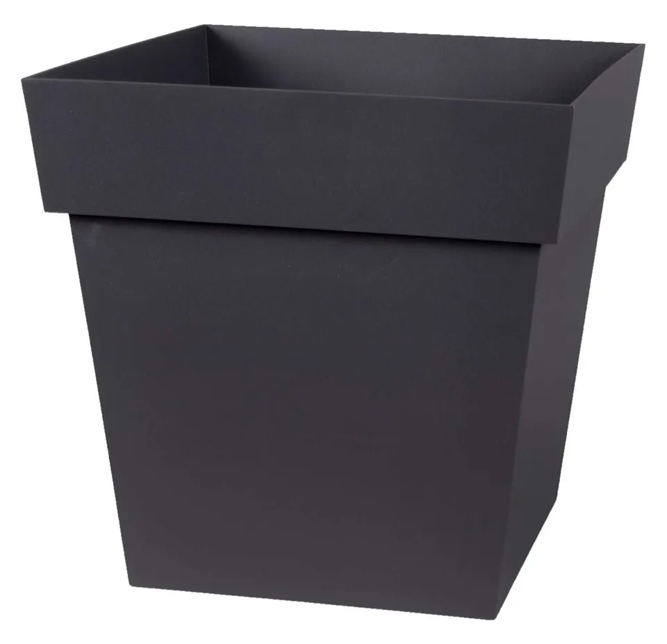 eda-pot-de-fleur-carr-toscane-32-cm-22-l-gris-anthracite image 1