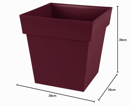 eda-toscane-pot-de-fleur-carr-39-cm-38l-rouge-bourgogne image 7