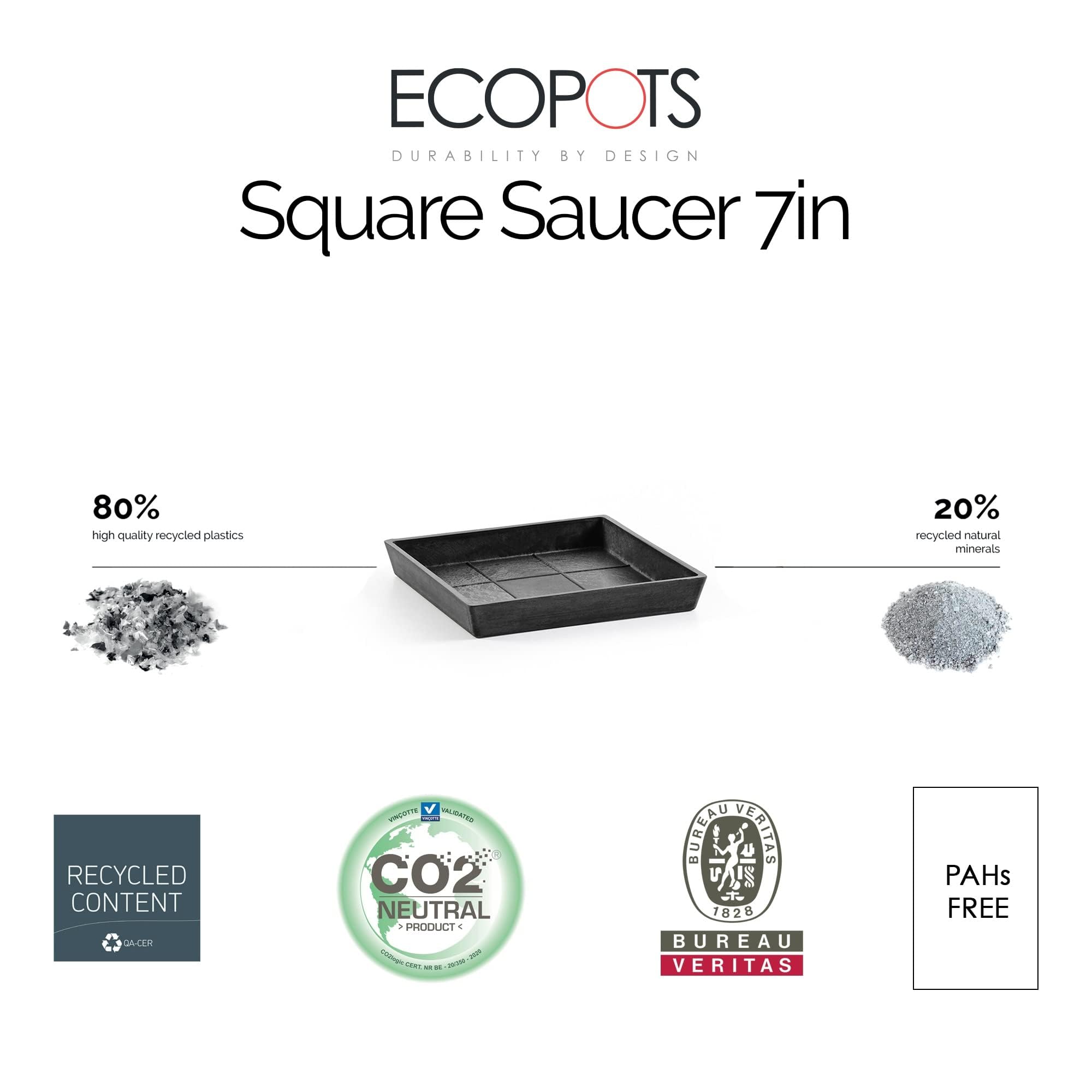 ecopots-rotterdam-soucoupe-carr-e-18-cm-anthracite image 2