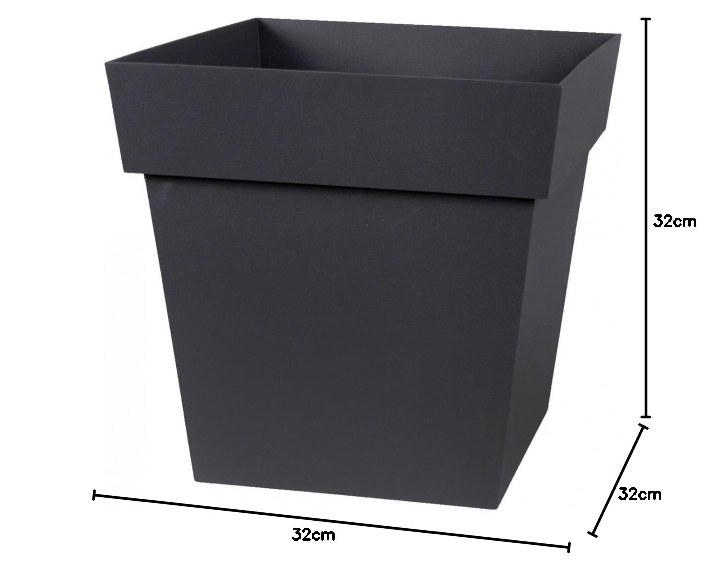 eda-pot-de-fleur-carr-toscane-32-cm-22-l-gris-anthracite image 6