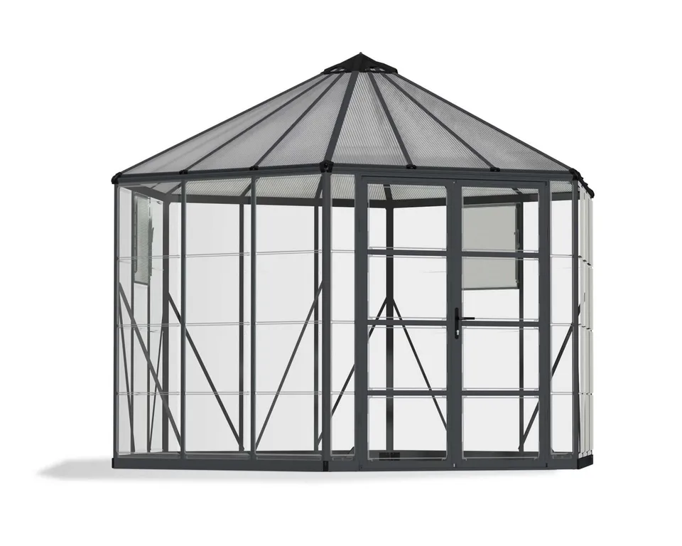 canopia-by-palram-serre-de-jardin-hexagonale-oasis-11-5-m-serre-aluminium-et-pol image 1