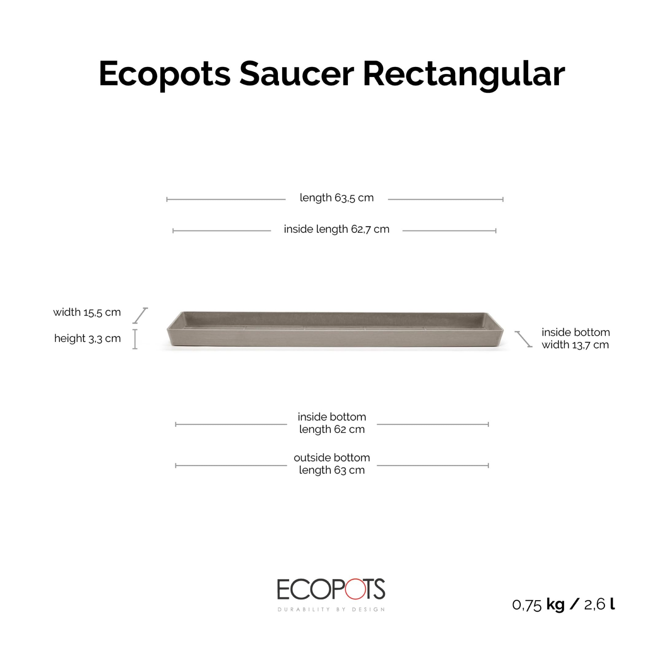 ecopots-soucoupe-rectangular-65-taupe-63-5-x-15-5-x-h-3-3-cm image 2