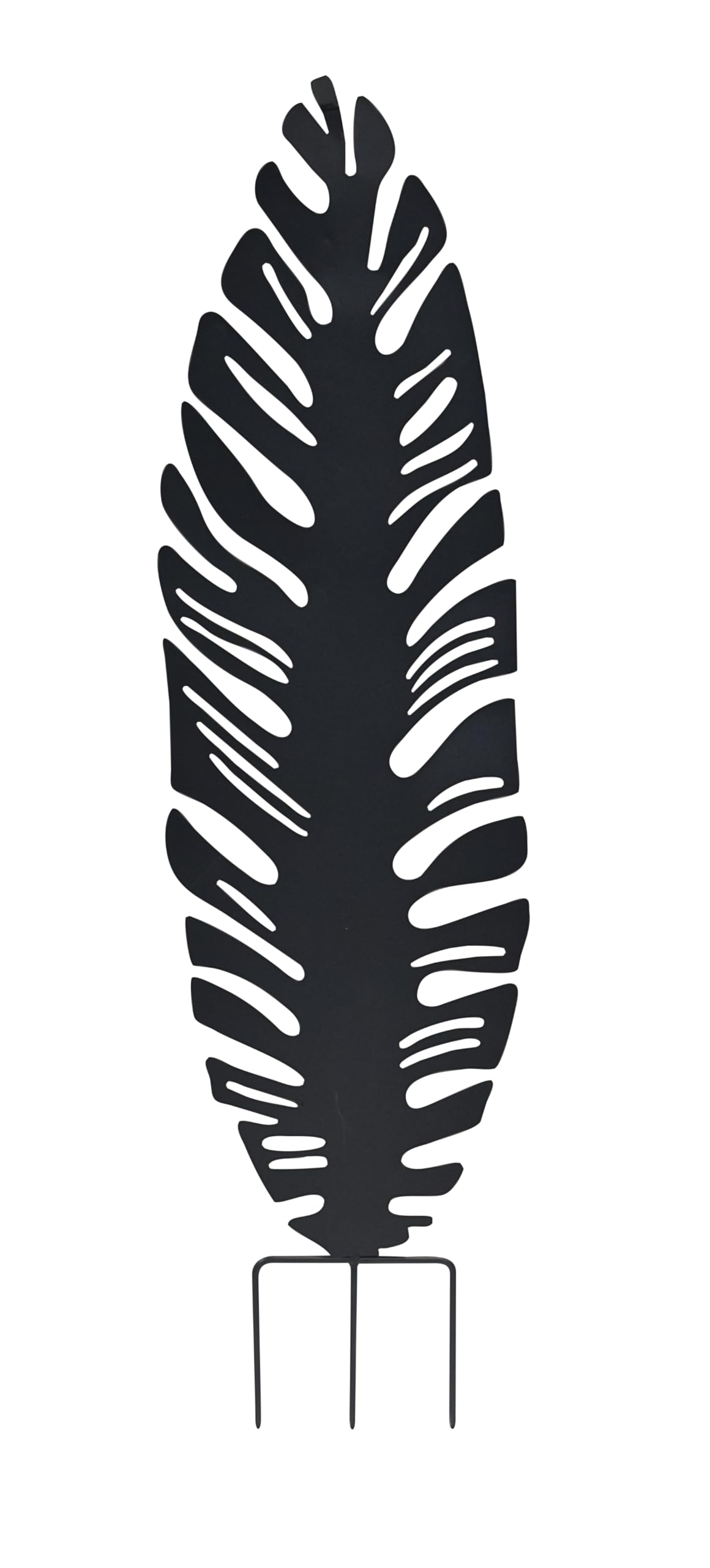 louis-moulin-d-co-en-m-tal-planter-feuille-40x130-cm-anthracite image 1
