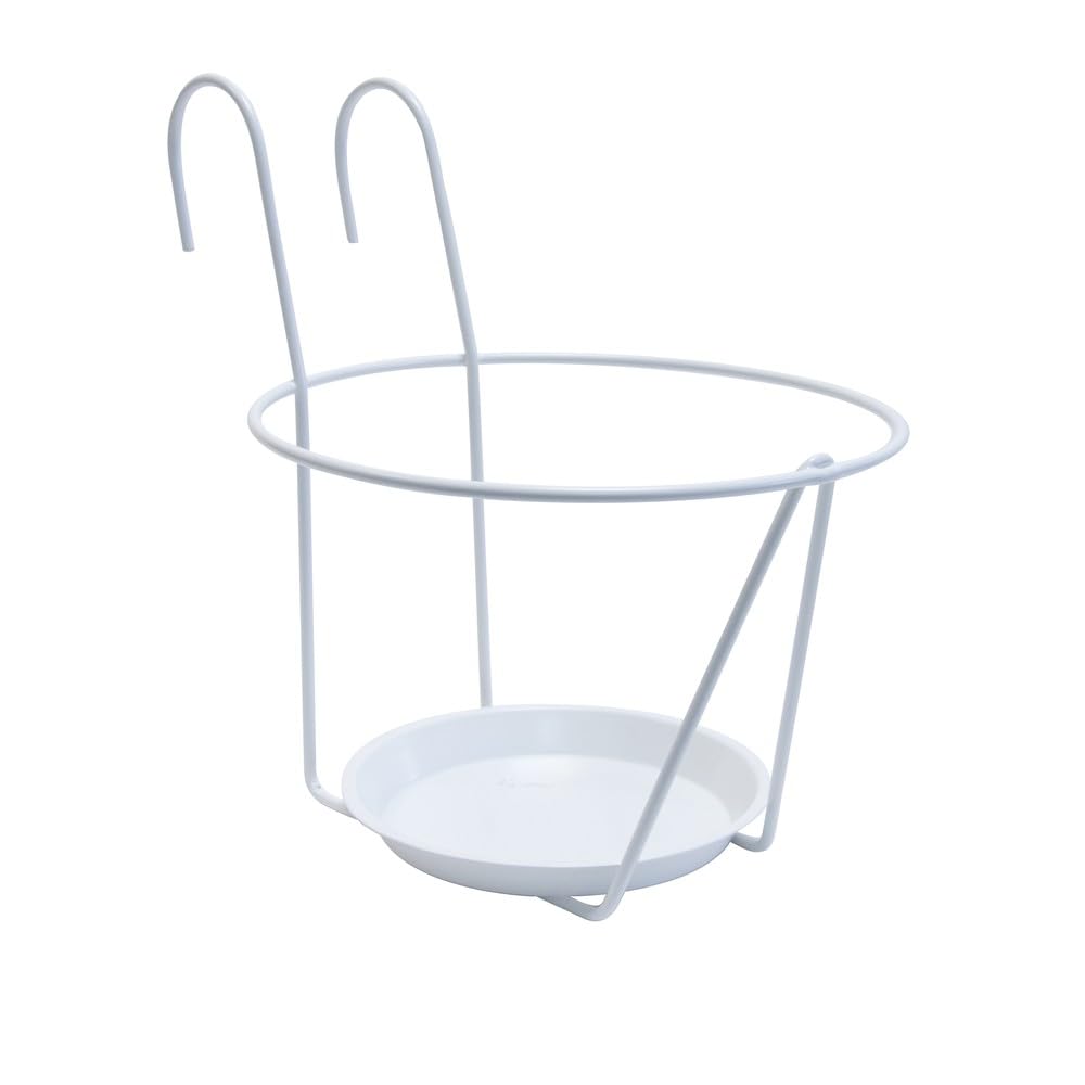 louis-moulin-porte-pots-soucoupe-crochet-25-cm-blanc-fixation-balcon image 1