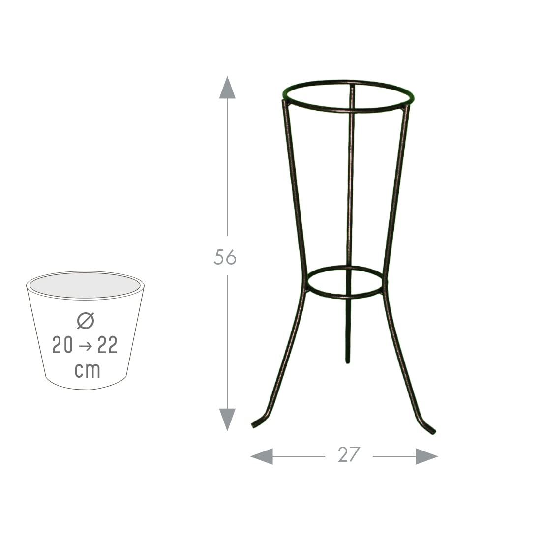 louis-moulin-colonne-pour-pot-20-22-cm-anthracite-h-56-cm image 2