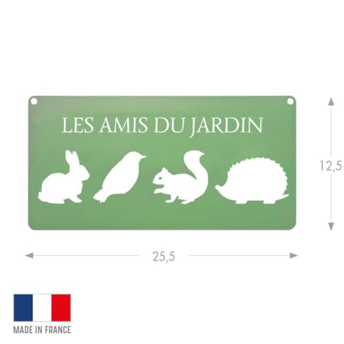 louis-moulin-pancarte-murale-m-tal-les-amis-du-jardin-25-5-x-12-5-cm-vert-p-le image 5