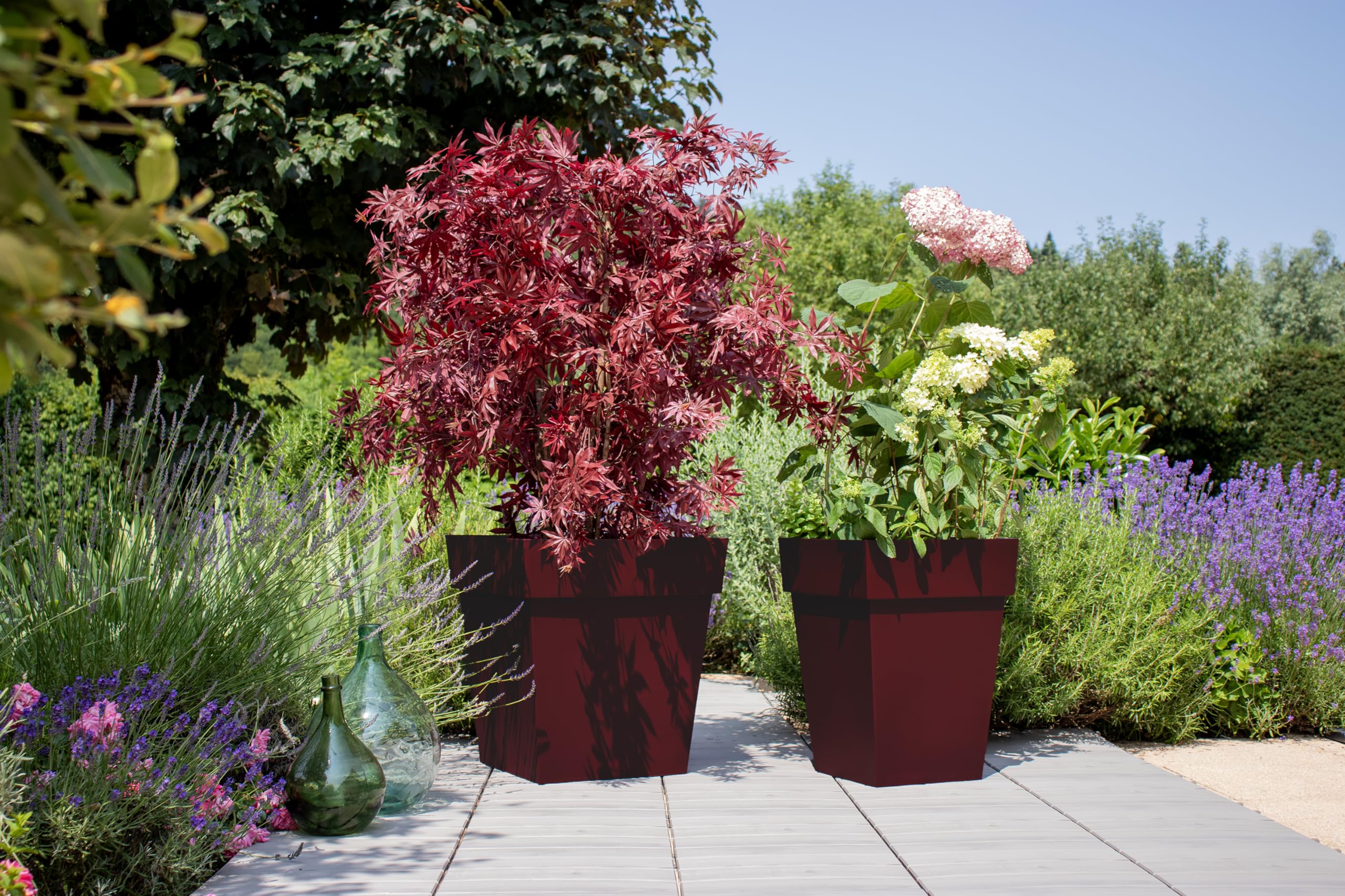 eda-toscane-pot-de-fleur-carr-39-cm-38l-rouge-bourgogne image 2