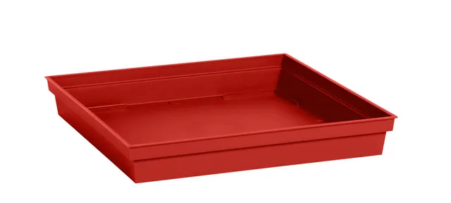 eda-plastiques-soucoupe-toscane-carr-13626-rouge-rubis-32-6-x-32-6-cm image 1
