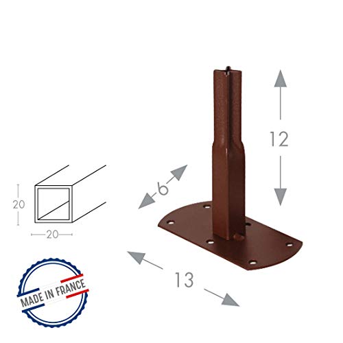 louis-moulin-3516-pack-de-4-pieds-tube-carr-visser-fer-vieilli-13-x-6-x-14-cm-ha image 4