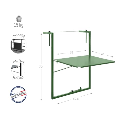 louis-moulin-table-de-balcon-r-glable-sol-a-55x45-cm-vert-p-le-made-in-france image 8