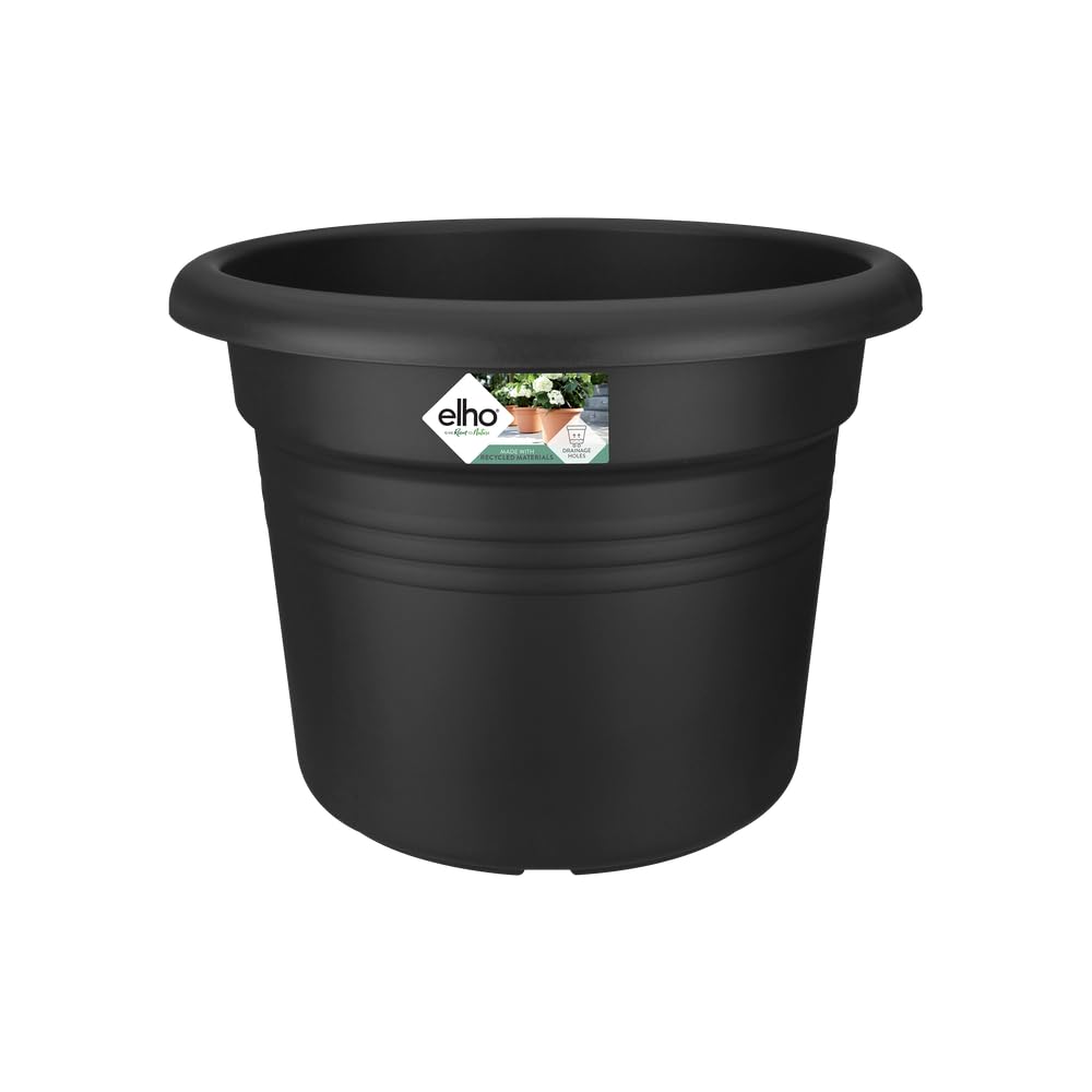 elho-green-basics-cilinder-35cm-pot-de-fleur-living-noir image 1