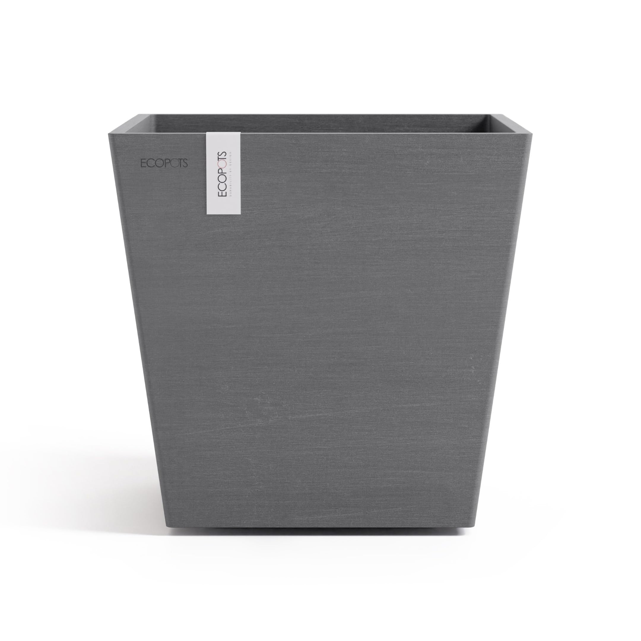 ecopots-rotterdam-pot-carr-25-gris-avec-r-servoir-d-eau-25-2-x-25-2-x-h-24-5-cm- image 1