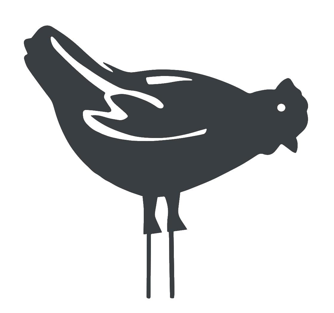 louis-moulin-figurine-piquer-poule-28x39-cm-anthracite image 1