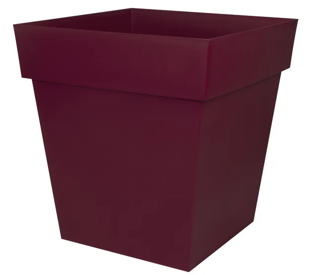 eda-toscane-pot-de-fleur-carr-50-cm-87-l-rouge-bourgogne image 1