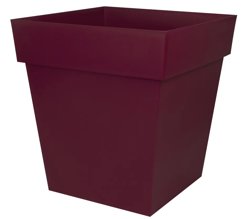eda-toscane-pot-de-fleur-carr-50-cm-87-l-rouge-bourgogne image 1