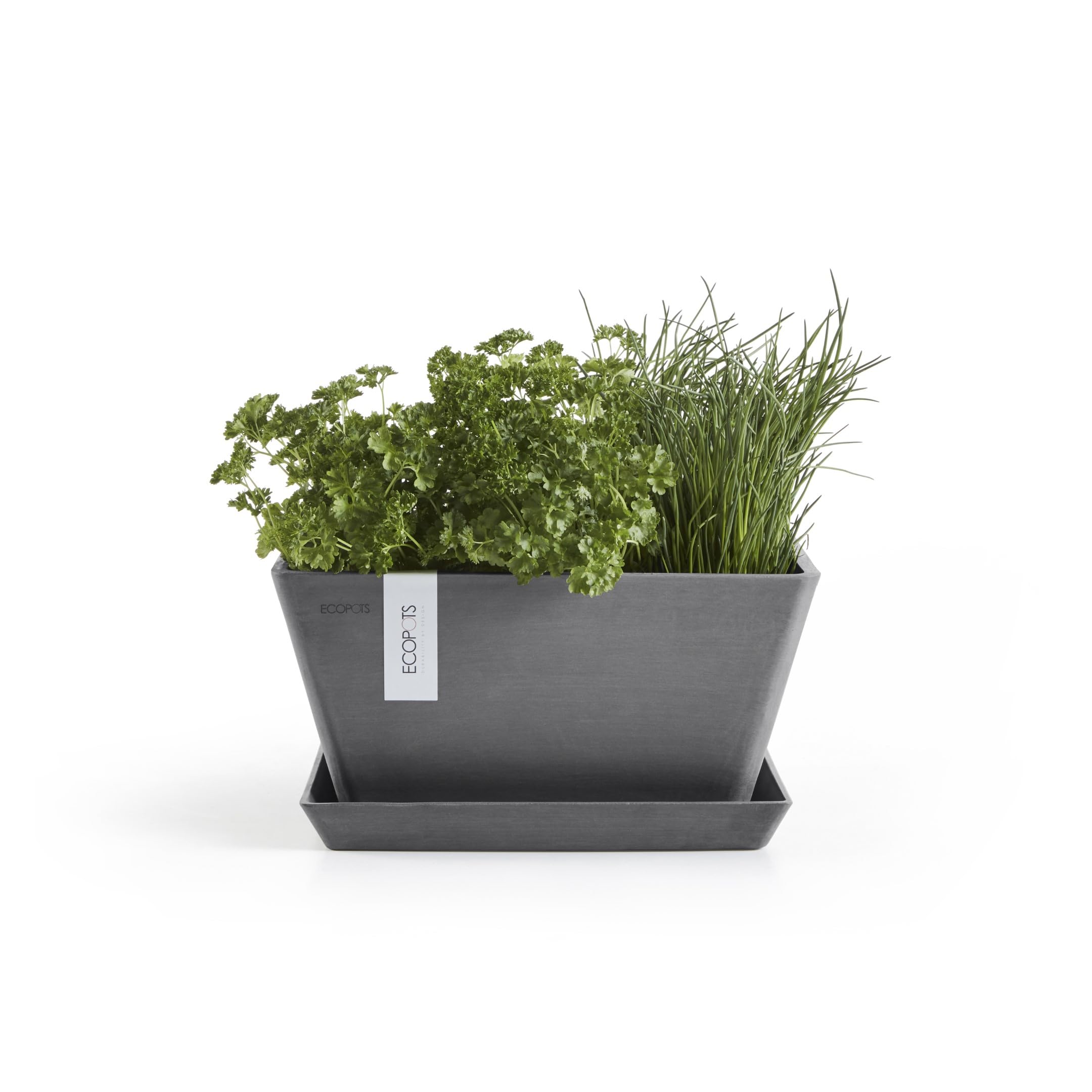 ecopots-berlin-pot-carr-gris-25-x-25-cm-pour-herbes image 8