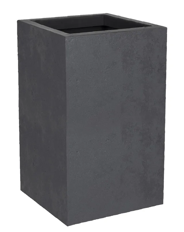 eda-basalt-up-pot-carr-haut-36-l-imitation-b-ton-29-5-x-29-5-x-h-49-5-cm-gris-an image 1