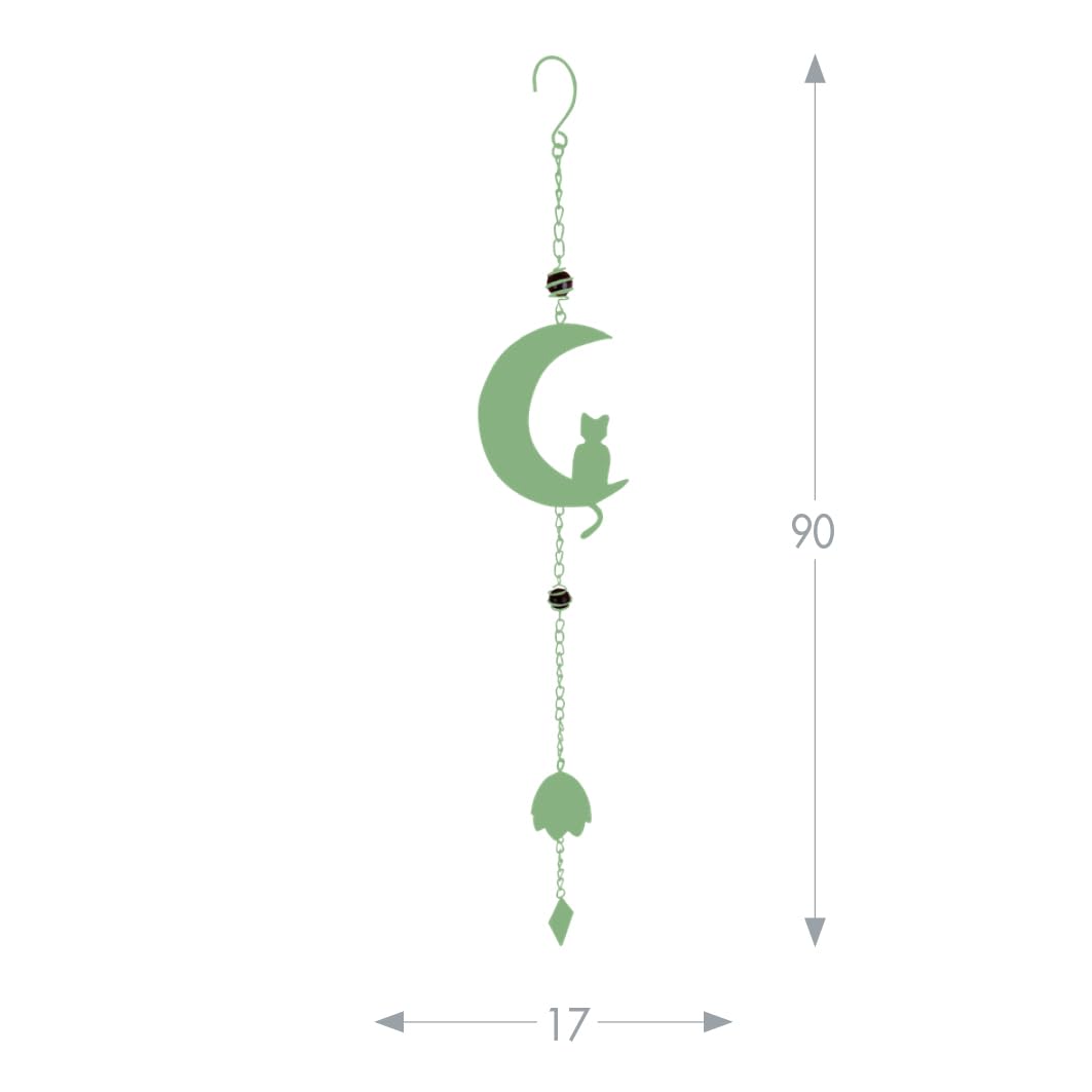 louis-moulin-carillon-m-tal-chat-lune-90-cm-vert-p-le image 2