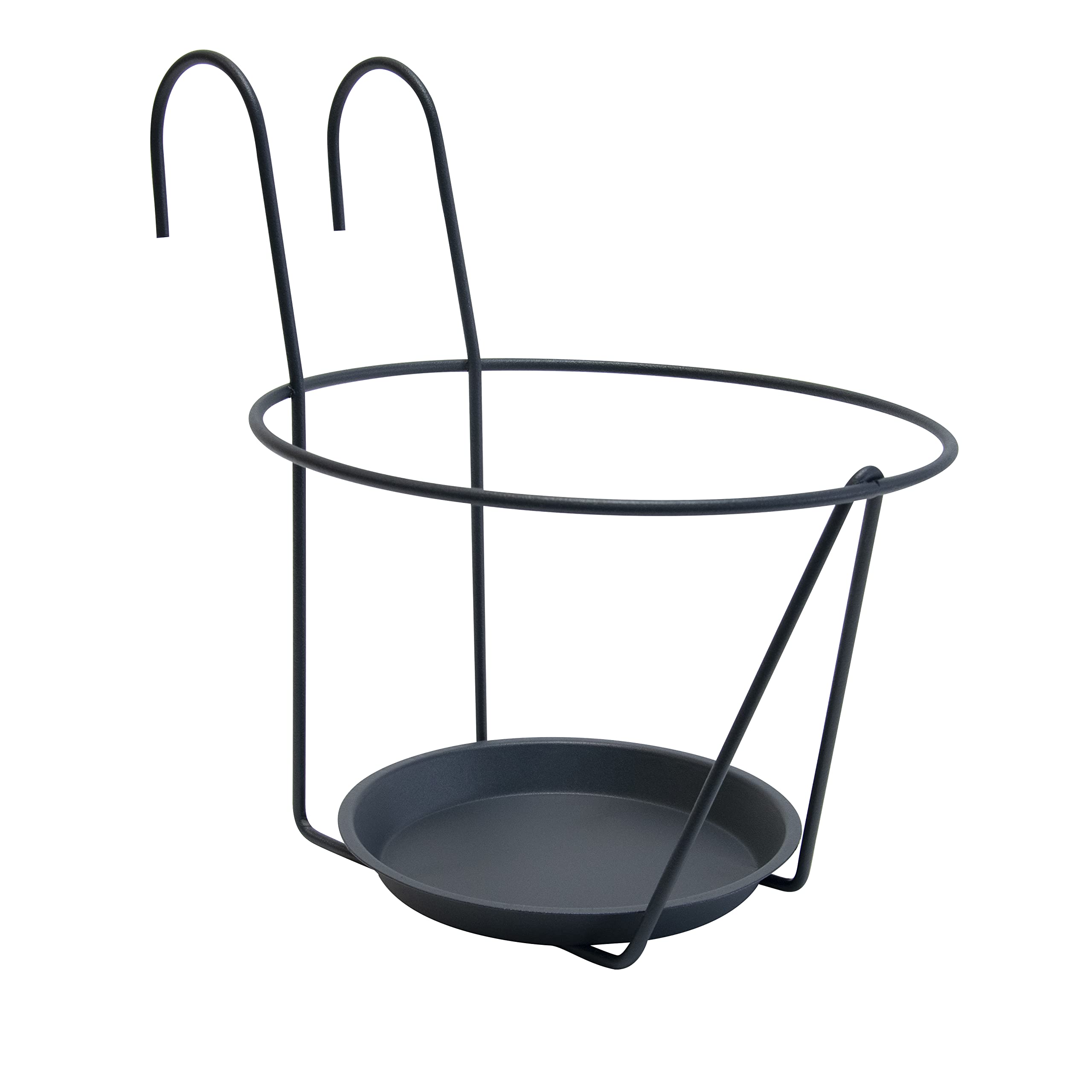 louis-moulin-porte-pots-soucoupe-crochet-25-cm-anthracite image 1