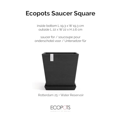 ecopots-square-soucoupe-25-gris-fonc-22-x-22-x-h-2-6-cm image 5