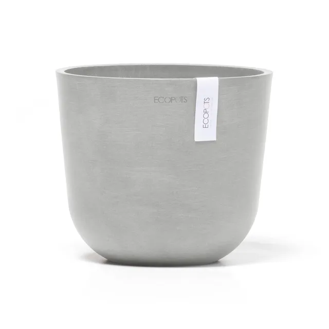 ecopots-oslo-pot-rond-gris-clair-19-cm-int-rieur-ext-rieur image 1