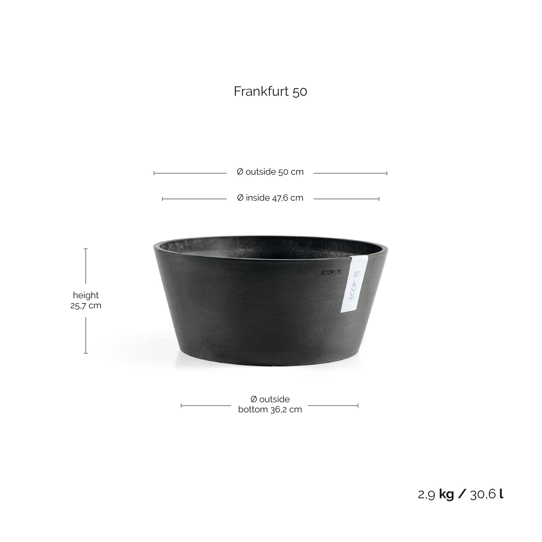 ecopots-frankfurt-pot-rond-gris-fonc-50-cm-int-rieur-et-ext-rieur image 3