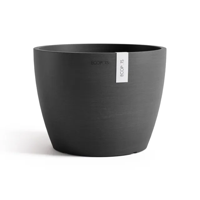 ecopots-stockholm-24-pot-rond-5-4-l-gris-fonc-23-2-x-h-17-6-cm image 1