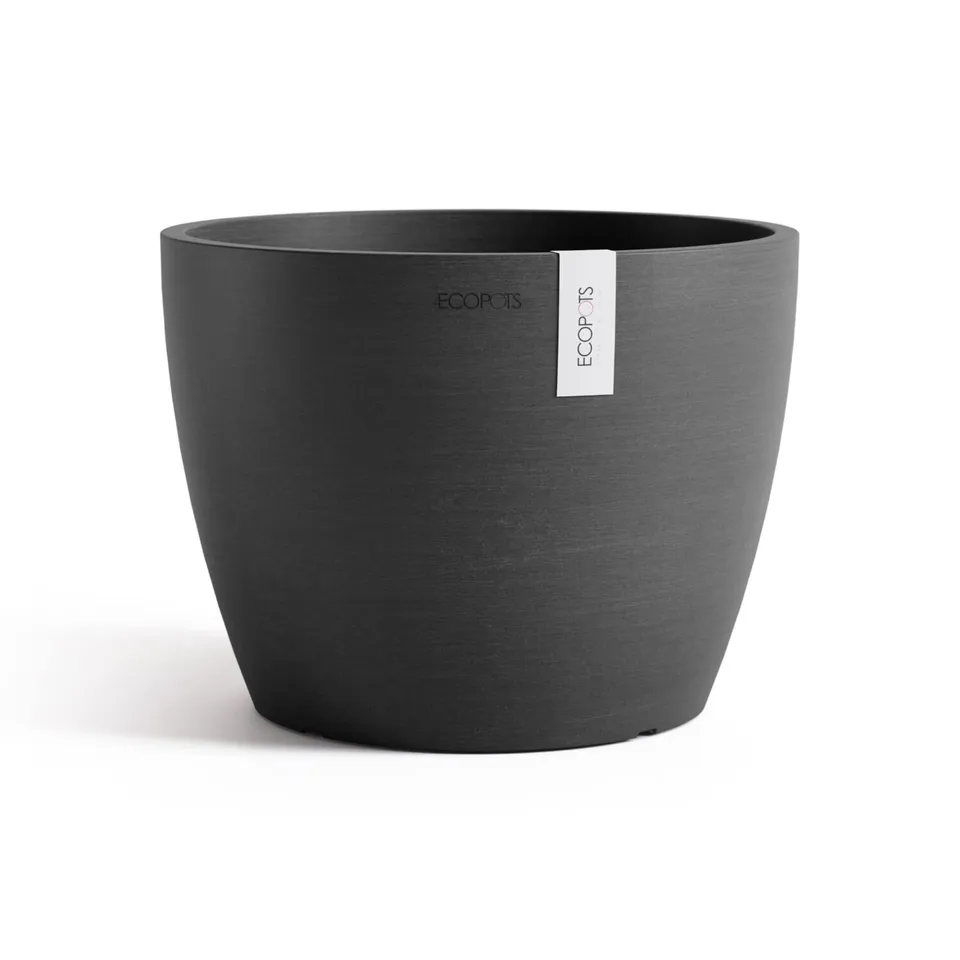 ecopots-stockholm-24-pot-rond-5-4-l-gris-fonc-23-2-x-h-17-6-cm image 1