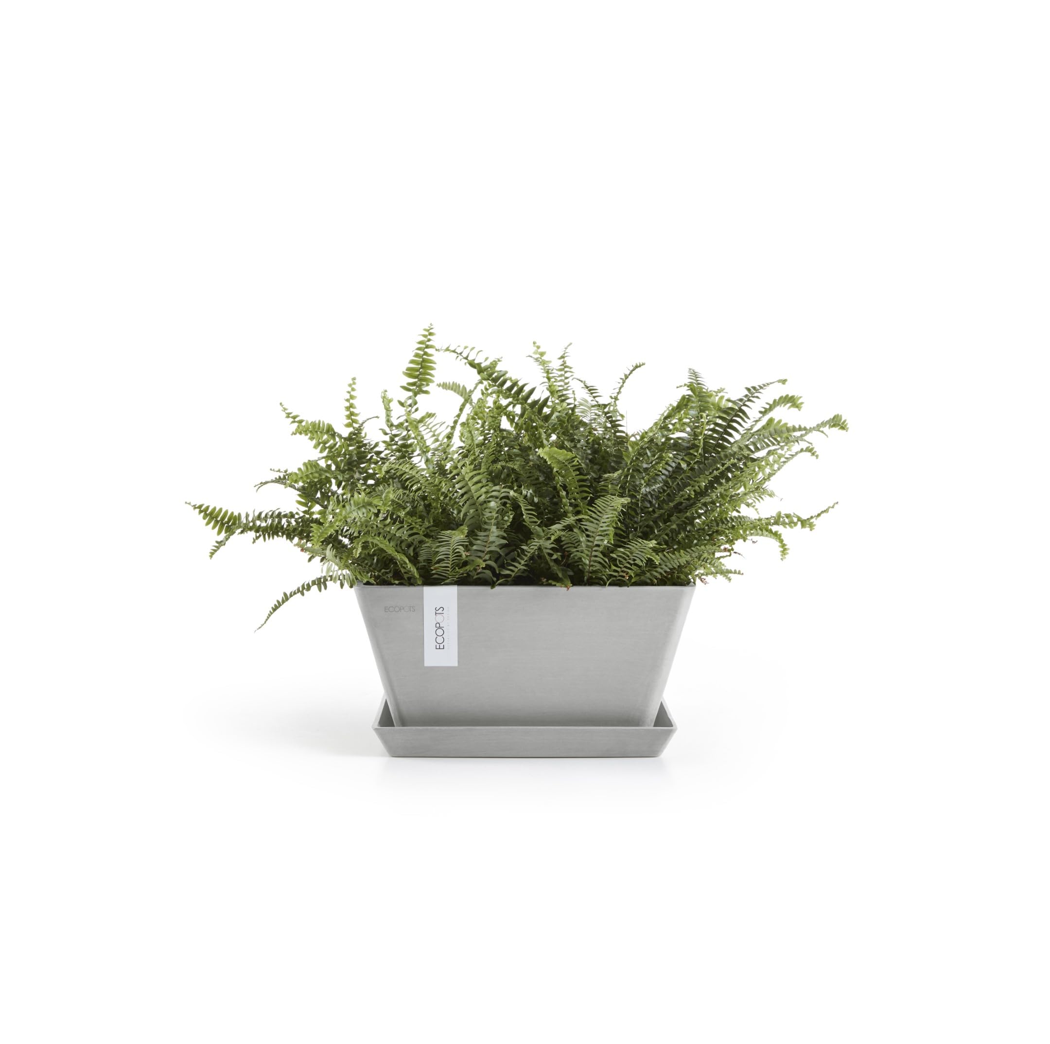ecopots-berlin-25-pot-de-fleurs-carr-bol-gris-blanc-25-5-x-25-5-x-13-cm image 7